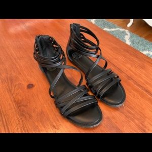 Black Sandals, super cute with zip in back, never worn!!